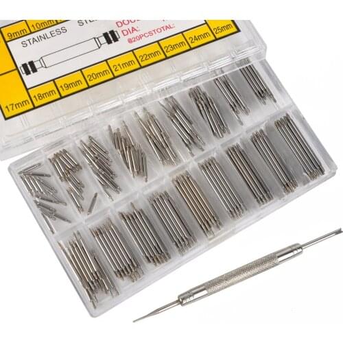 1set 8-25mm Stainless Steel Watch Band Strap Spring Bar Pin+Remover Repair kit