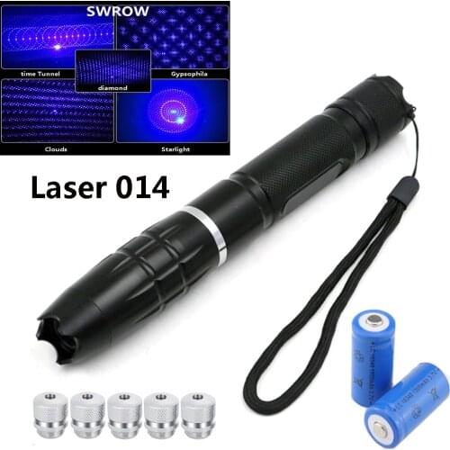 The most powerful blue laser flashlight with super far radiation 10000m laser sight, adjustable focus burning match/candle/cigar