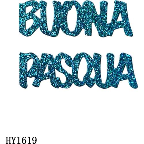 Italiano Happy Easter cutting dies new die cut &wooden dies Suitable for common die cutting machines on the market