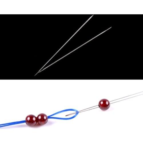 10 Pcs Big Eye Curved Beading Threading Needle DIY Bracelet Jewelry String 5.5cm