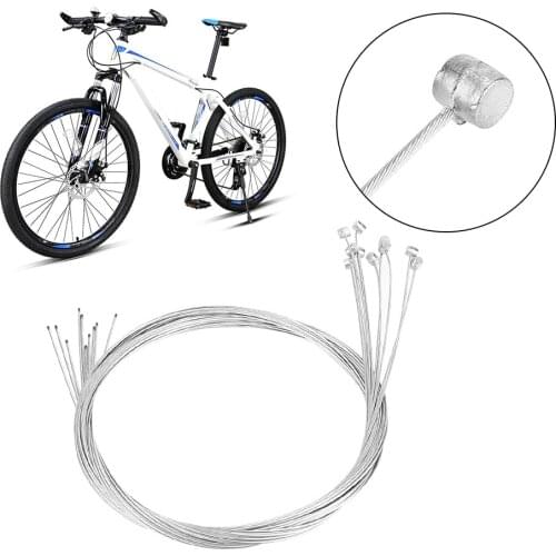 10pcs 200cm Bike Brake Cord Bicycle Braking Line Cable Repair Replacement Accessory for both road bikes and mountain bikes