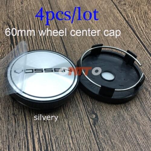 4x Silvery 2.36inch 60mm VOSSEN Emblem Sticker Logo Car Wheel Center Centre Rim Cap For W211 W203 W204 W124 W201 AMG W202 W212