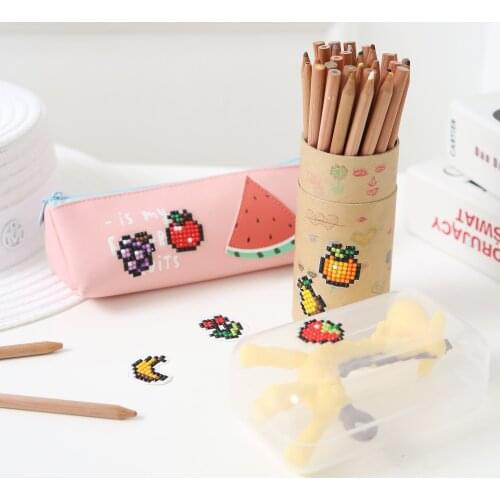 8pcs/set Children DIY 5D Diamond Painting Fruit Kids Diamond Stickers Birthday Gift Toy Phone Cup Decoration DIY Crafts