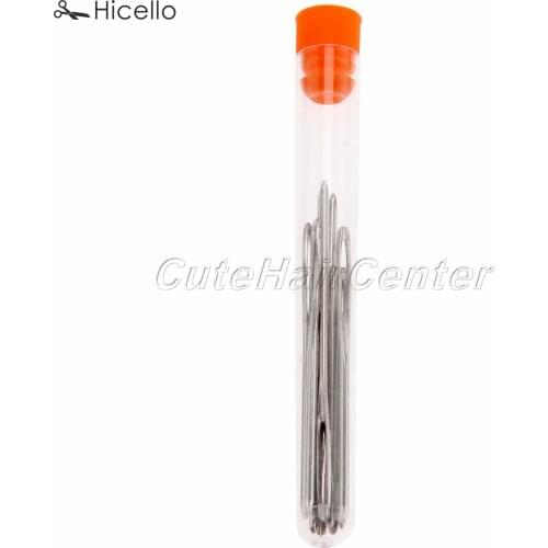 9pcs Large eye Blunt Needles Metal Knitting Needles Stainless Steel 5.2/6/7cm Embroidery Cross Stitch tools with Bottle Hicello