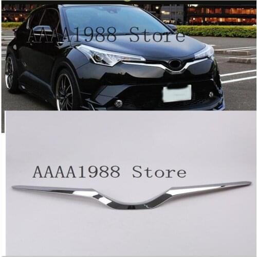 ABS chrome Auto Front Grille cover trim For Toyota C-HR CHR C HR 2016 2017 2018-2020 Car Accessories Styling 1pcs