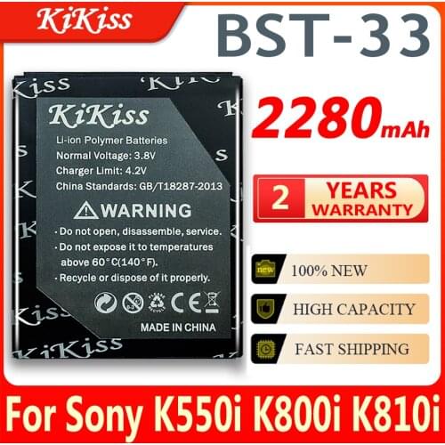 2280mAh BST-33 Mobile Phone Battery For Sony Ericsson K800i K810i C702 C903 F305 G900 K550i K630i K660i W100I T700 T715