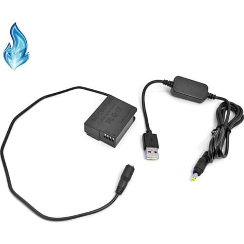 Dummy Battery BLC12 DMW-DCC8 DMWDCC8 DC Coupler Plus Copper Core USB Cable for Panasonic FZ1000 FZ2000 FZ2500 FZ300 G7 cameras