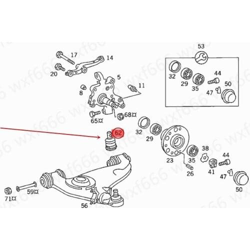 Car Supporting universal joint Bearing universal joint E 220mer ced es-be nzE 230 Swing arm ball head Universal joint ball head