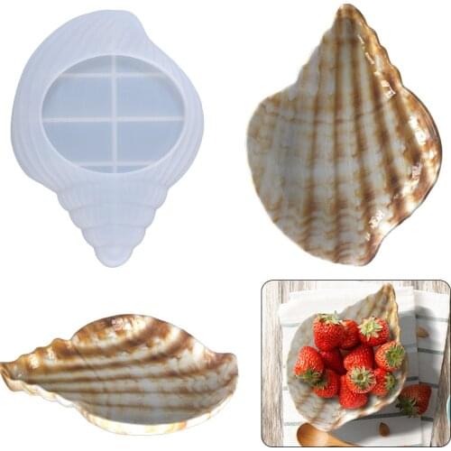 DIY Crystal Epoxy Mold Conch Shell Storage Tray Daily Pendant Jewelry Silicone Mold Diy Resin Molds Cake Decoration Accessories