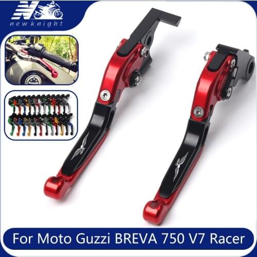 For Moto Guzzi BREVA 750 V7 Racer Classic Stornello Stone Special Custom Motorcycle CNC Adjustable Foldable Brake Clutch Lever