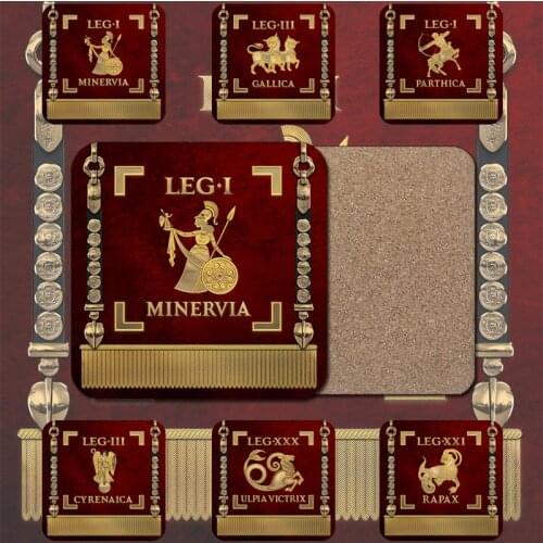 6pcs Roman legionary emblem party favor gifts Student Union Brotherhood sign Mark coaster wooden coffee cup pad room decor pads