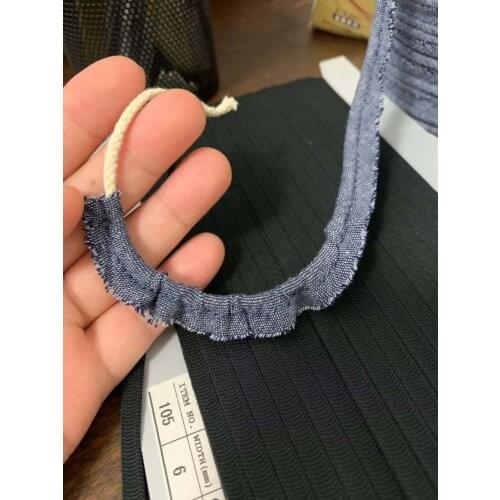 Hot sale Imitation cowboy fabric solid package sideband 1.1 cm lace accessories H1102