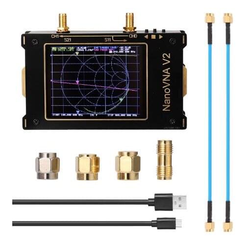 HDMB Upgraded F VNA HF VHF UHF Vector Network Antenna Analyzer Metal Case+RF Demo Kit Portable Handheld Antenna Analyzer