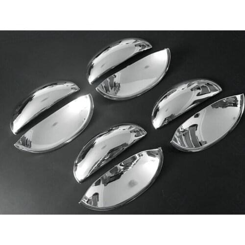 Higher star ABS chrome 4pcs car door handle decoration protection cover+4pcs door handle bowl For peugeot 206