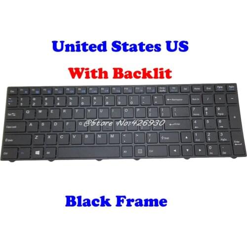 US Backlit Keyboard For CLEVO N250 CVM15F33K0-4301 CVM15F33K0-430 CVM15F23K0J430 CVM15F23USJ4301 CVM15F23U4J430 CVM15F23USJ4308
