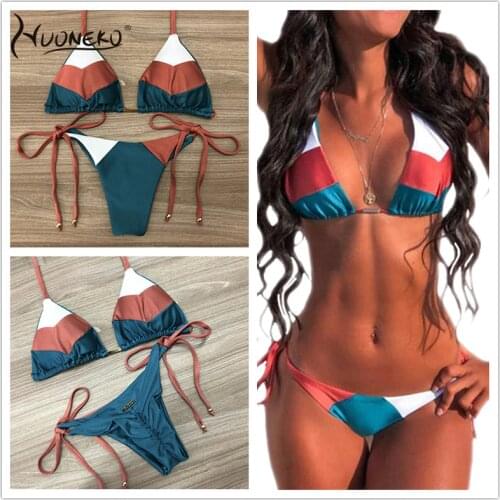 Women Bikini Set Push Up Summer Printing Swimwear Beach Cover Bathing Suit Fashion Brazilian Thong New Swimsuit Bikini WBI53