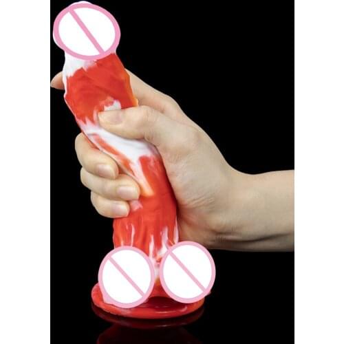 Colorful Realistic Dildo Suction Soft Silicone Male Fake Penis Sex Toys for Women Masturbator Small Dick Skin Touch Sex Shop 18