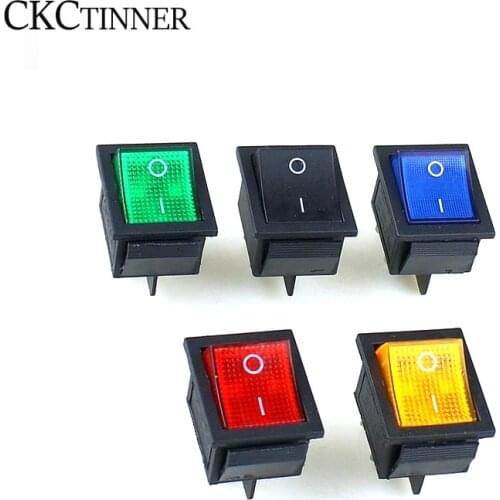 1CPS KCD4 Rocker Switch Power Switch On/Off 4 Pins Light 16A /250VAC 20A/ 125VAC Black/Red/Yellow/Blue/Green