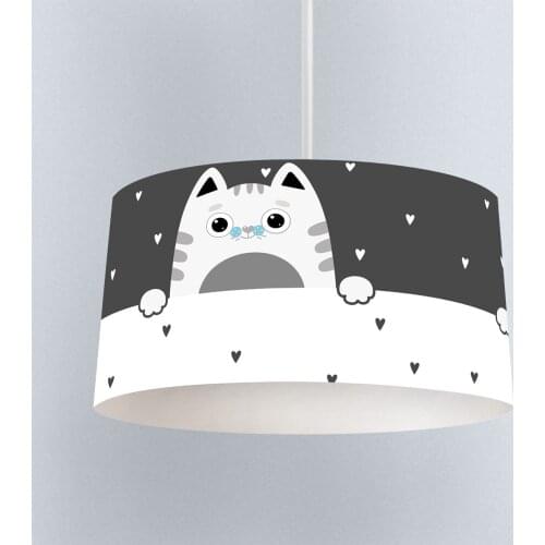 Lamp For Kids Bedrooms Light Chandelier for Living Room Childrens Room Black Cat Cute Model 1377