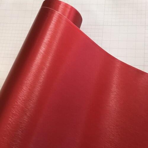 Matt Metallic Brushed Aluminum Red Car Wrap Vinyl Film Sheet Motorcycle Automobiles Car Sticker Decal