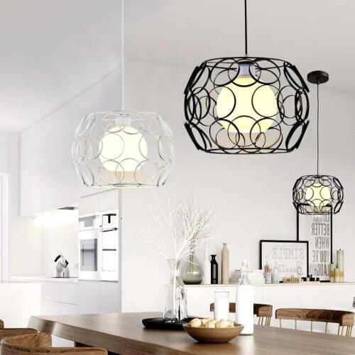 Minimalist cage pendant light iron retro Scandinavian loft pyramid pendant lamp metal Hanging Lamp Indoor WJ507