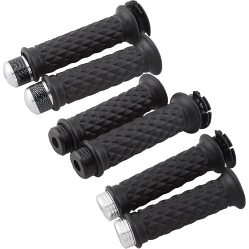 Motorcycle Cafe Racer Bar End Caps+Vintage 7/8'' 22mm Brown Non-slip Throttle Bar Hand Grip Handlebar for Honda Suzuki Royal