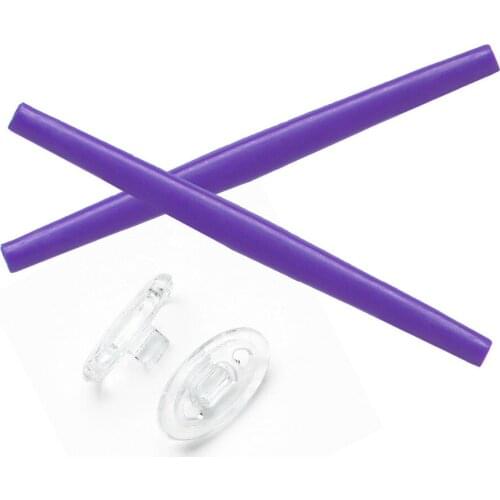 PapaViva Rubber Kit Replacement Purple Earsocks & Clear Nose Pads for Authentic Whisker Sunglasses Frame