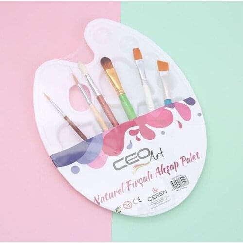 2021 New Painting Brush Palette Set Plastic Multi-grid Palette Watercolor Art Painting Supplies Children Paint Brush Set