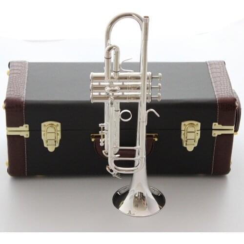 New De Xin Bb Trumpet 190S37 Silver Plated Music Instruments Profesional Trumpets Student Included Case Mouthpiece Accessories