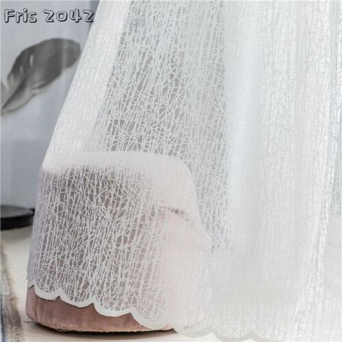 New Fashionable Tulle for Living Room Modern Minimalist Study Nordic Style Balcony Curtains Thickened Transparent Tulle