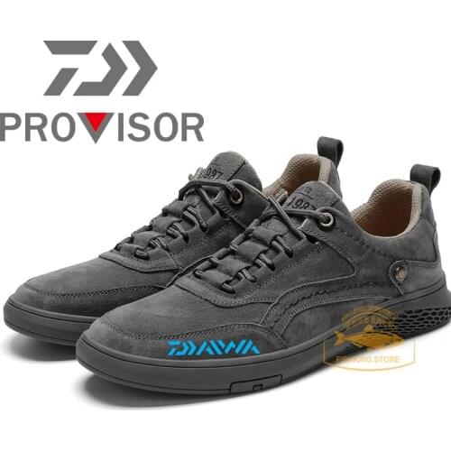 2021 DAWA Fishing Shoes Men Casual Outdoor Anti-skid Fishing Shoes Travel Camping Breathable Daiwa Shoes Hiking Sport Shoes