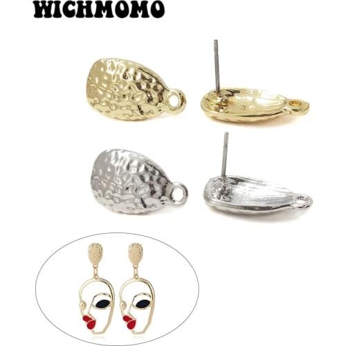 Fashion 18*10mm 10pieces/bag Zinc Alloy Gold Pineapple Shape Earring Base Connectors Linkers for DIY Earring Jewelry Accessories