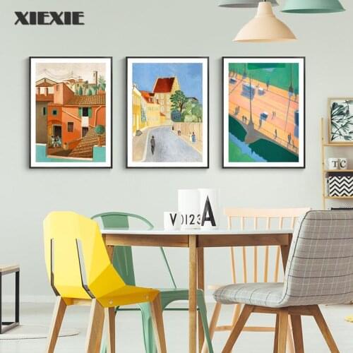 Nordic American Style Abstract Landscape Still Life for Living Room Canvas Painting Wall Art Print Posters for Home Decor
