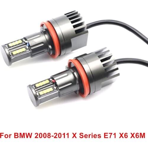 For BMW 2008-2011 X Series E71 X6 X6M LED angel eyes light IP65 Day light LED Marker 6000K Ultra Bright High Power