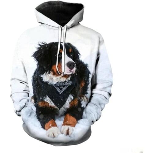 Bern Mountain Dog 3D Printing Casual Cute Pullover Animal Sports Shirt Mens and Womens Casual Hoodies Dog Harajuku Jacket Tops