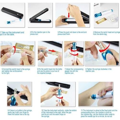 0.5ml Stabilizer pressure meso hyaluronique pen needle free Mesotherapy Gun injection hylauron pen for Anti-Wrinkle lip filler