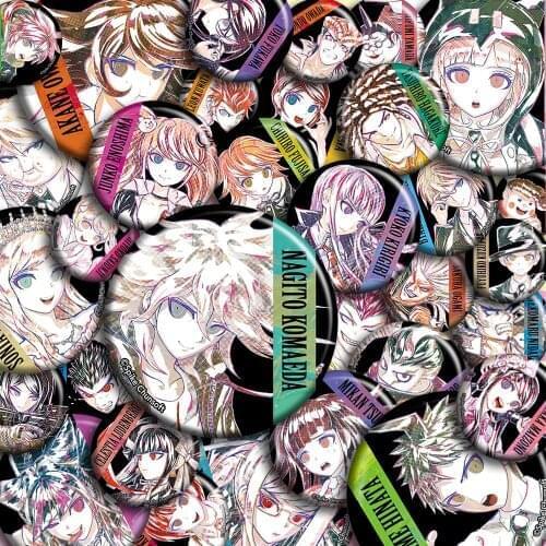 8pcs/set 58mm Badges Danganronpa: Trigger Happy Havoc Kirigiri Kyouko Kaede Akamatsu Nagito Komaeda Brooch