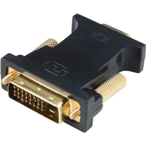Active DVI-D to VGA Adapter DVI 24+1 to VGA Male to Female Video Converter for PC DVD Monitor HDTV(Dvi Male Vga Female)