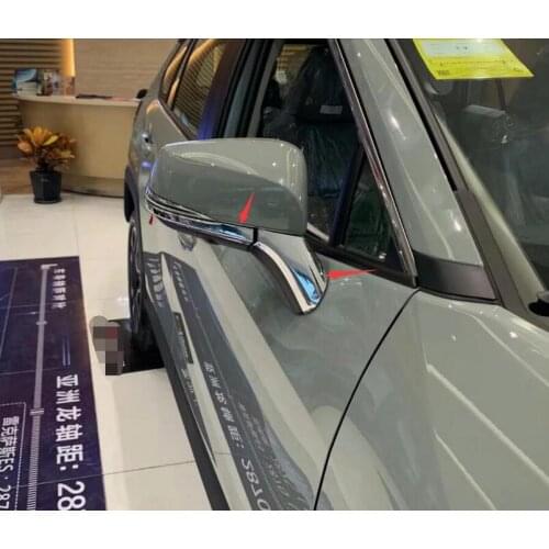 For Toyota RAV4 RAV 4 2019 2020 Car Accessories ABS Chrome Rearview Mirror Strips Cover Trim Mirror Decoration Sticker Trims