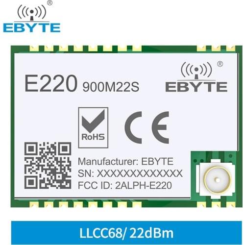 LLCC68 LoRa 868Mhz 915Mhz Wireless Module 22dBm 6km Long Range E220-900M22S EBYTE PA+LNA RF Receiver Transmitter IPEX Antenna