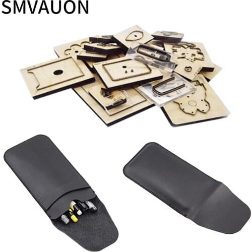 SMVAUON Penholder Diy Pencil Case For Laser Cutting Dies New Die Cut Leather Tools Wooden Die Cutting Mold