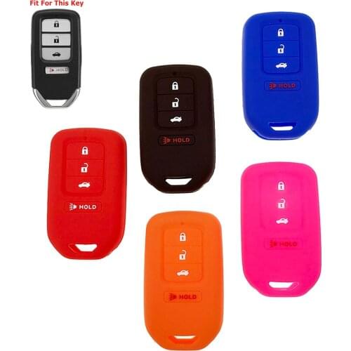 Silicone Key Case Cover For Honda Accord EX EXL 2013-2018 Key Case Shell For HONDA CRZ HRV PILOT CIVIC CRV Ridgeline Accessories
