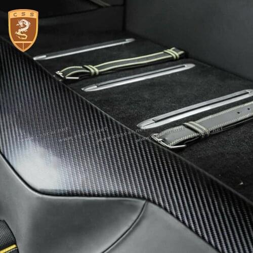 CSSCAR Car Accessories New Brand Ferrari-812 Dry Carbon Fiber Trunk Guard Panel Kit For Ferrari 812 OEM Style trunk guard plate