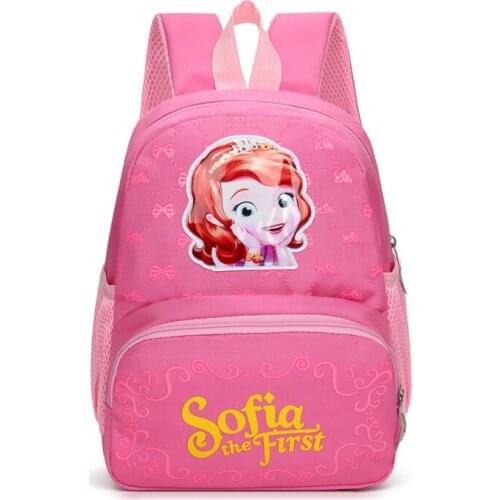 Disney Sophia Childrens Backpack Cute Elsa Baby Kindergarten School Bag Boys Girls Frozen Schoolbags