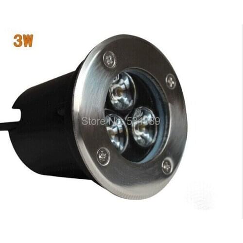 DHL 10pcs/lot 3W LED underground light IP65 Buried recessed floor outdoor lamp with 110V 220V