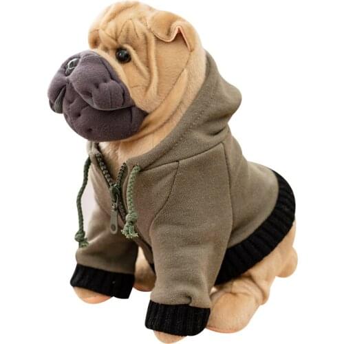 30-35cm Lovely Realife Bulldog Terrier Dog Plush Toy Simulation Stuffed Hound Shar Pei Dogs Pet Doll Baby Kids Birthday Gift