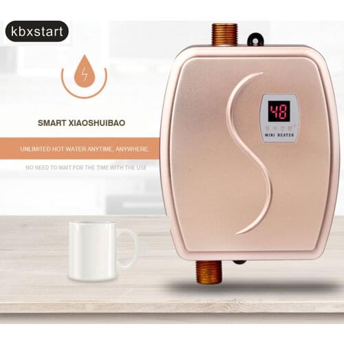 Instant Hot Water Heater Electric Shower 3800W Ducha Electrica Kitchen Bathroom Household 220V Fast Heating Thermostat EU Plug