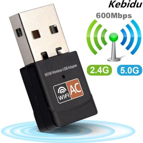 Mini USB WiFi Adapter 600 Mbps Wi-Fi Adapter Wi fi Adapter 5ghz Antenna USB Ethernet PC 2.4G Network Card Antena Wi Fi Receiver