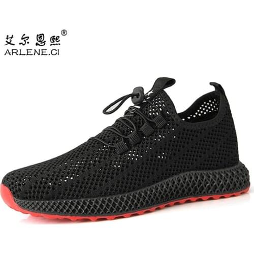 Men Tennis Shoes Summer Mesh Breathable Sneakers Male Lace Up Non-slip Low Top Athletic Outdoor Sport Shoes Chaussures Homme