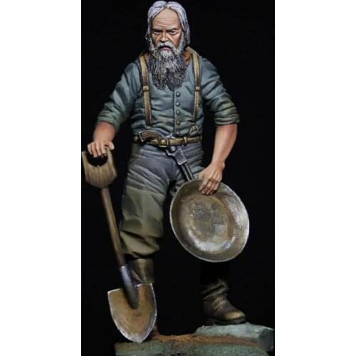 1/24 75mm Assembly Resin Figure Kit Gold digger